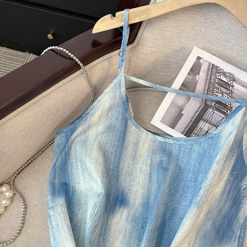 BM-072  데일리 뷔스티에 잉크블루 롱 원피스 